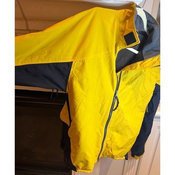 REI Men’s Lightweight Reflective Strip Windbreaker Vented Yellow Jacket Sz M - Picture 10 of 13